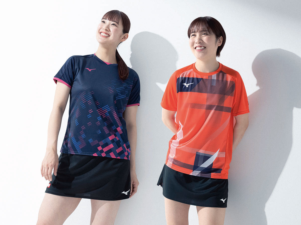 カジュアルに着こなせるTシャツタイプのミズノウェア。さり気ないオシャレ感が◎